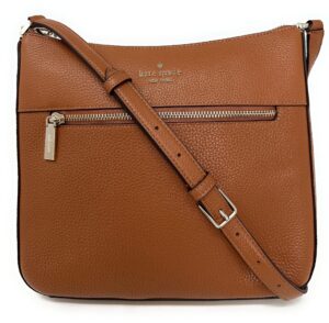 kate spade new york leila colorblock pebbled leather crossbody bag (warm gingerbread)