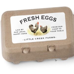 Custom Labels for egg cartons - personalized printed stickers, Matte or Glossy 2" x 4", available in quantities of 10-300