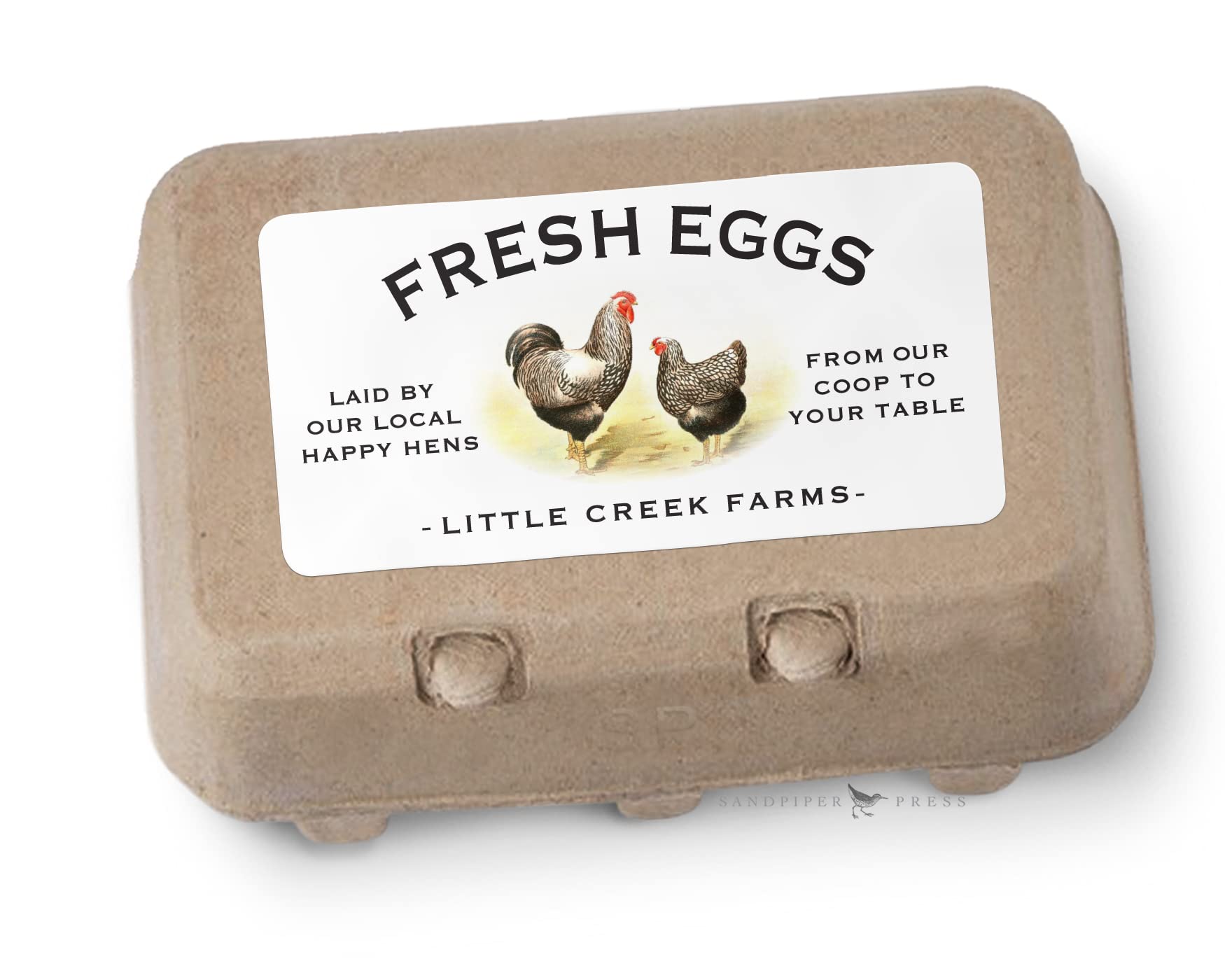 Custom Labels for egg cartons - personalized printed stickers, Matte or Glossy 2" x 4", available in quantities of 10-300