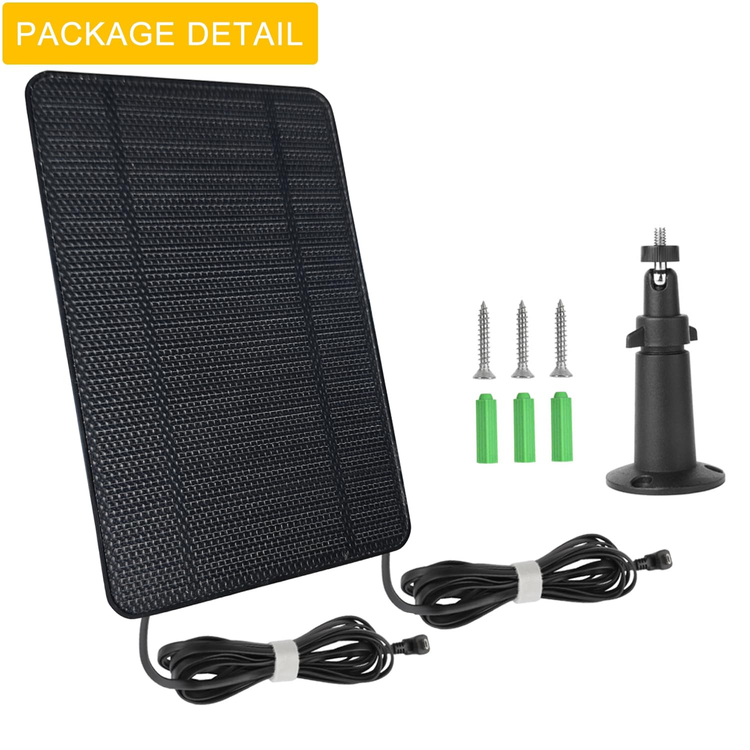 iTODOS Solar Panel Compatible with Blink Outdoor (3rd Gen) XT3/Blink 4 (4th Gen) and Blink XT XT2 Camera, One Solar Panel Power Two Blink Cams,with 2 x 16ft/5m Weatherproof Cable