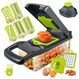 vegetable chopper, upgraded onion chopper, 13 in 1 kitchen professional mandoline slicer professional mandoline slicer with 7 blades for potato, tomato, veggie