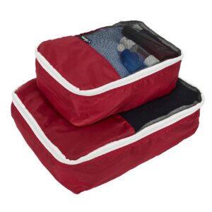 Wrangler 5 Piece Elysian Luggage and Accessories Set, Red