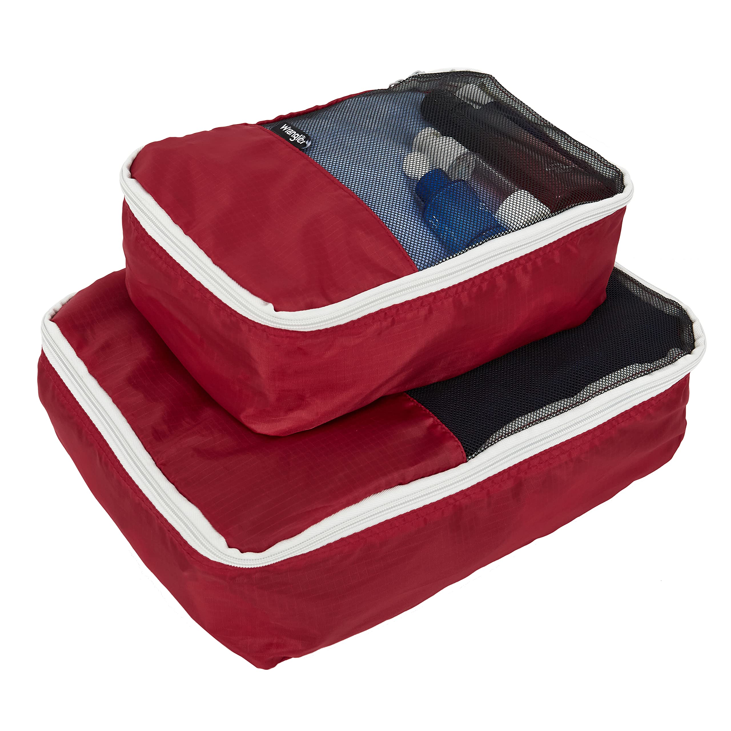 Wrangler 5 Piece Elysian Luggage and Accessories Set, Red