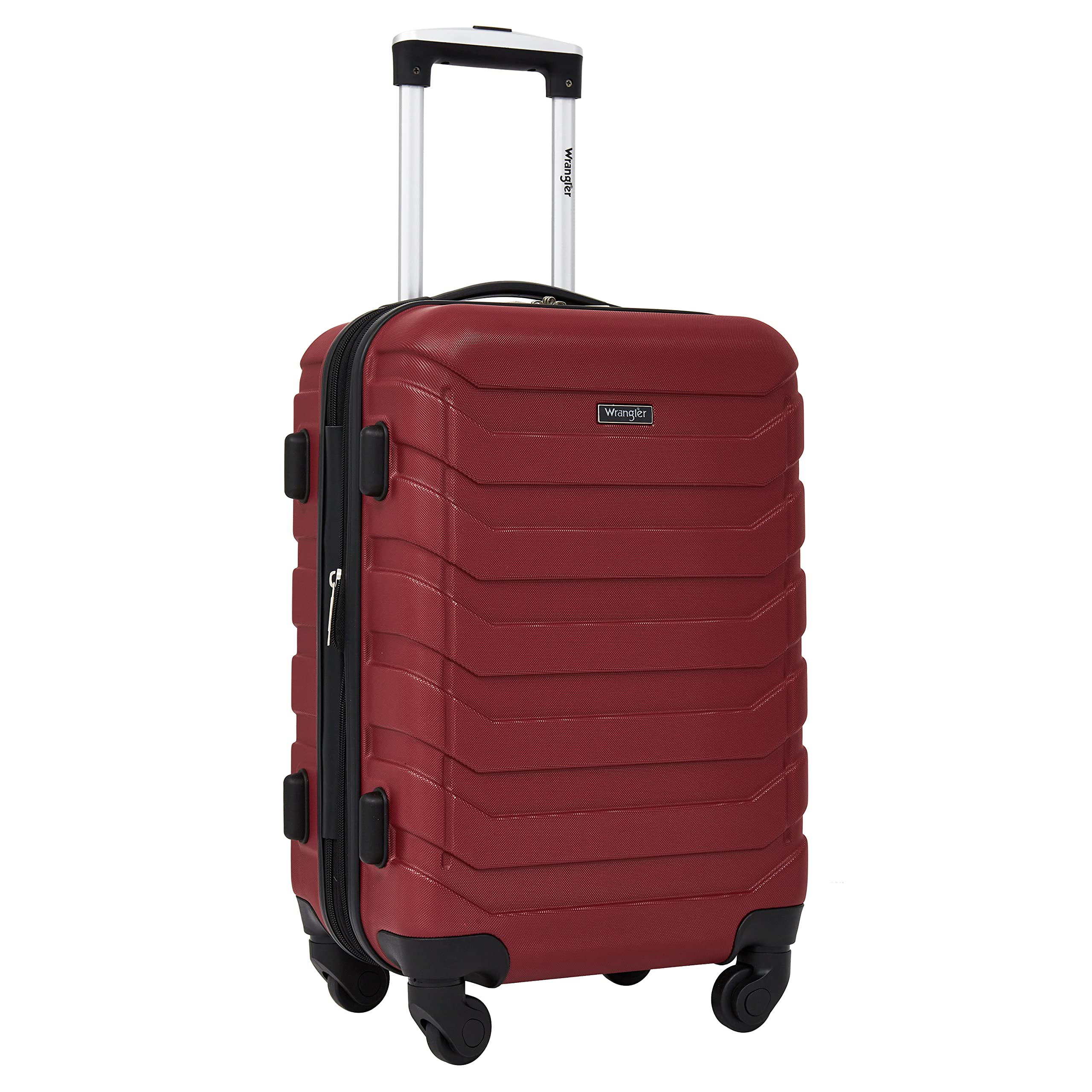 Wrangler 5 Piece Elysian Luggage and Accessories Set, Red