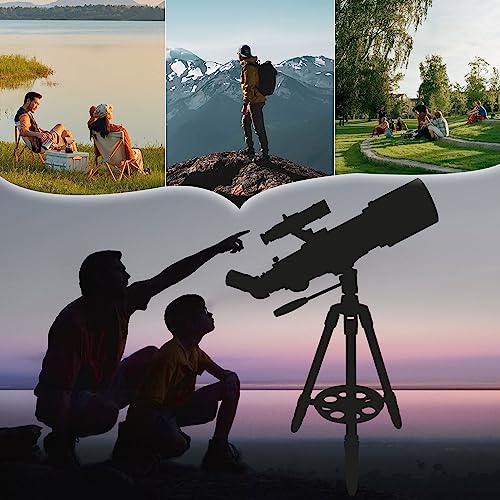 Telescope for Adults, 70mm Aperture 500mm Refractor Telescope for Astronomy Beginners, 20X-150X, Fully Multi Coated Optics, Portable Travel Telescope with Pro Tripod, Phone Adapter & Backpack