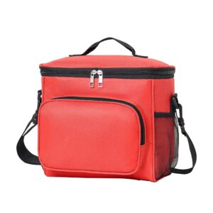 MTUERANC Lunch Bag Bento Bag Women/Men Insulated Lunch Box Lunchbox, Adults Lunch Tote, Reusable Leakproof Bento Box Cooler Bag with Adjustable Shoulder Strap for Work Office Picnic(Red)