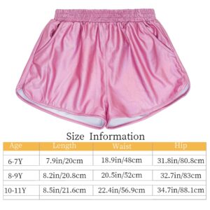 Bskifnn Metallic Shorts with Heart Shape Sunglasses Glitter Shorts for Party,Yoga,Hallowen,Cosplay