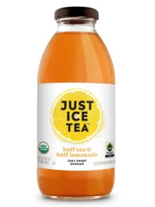 just ice tea organic iced tea, 16 fl oz glass bottles (half tea & half lemonade, pack of 12)