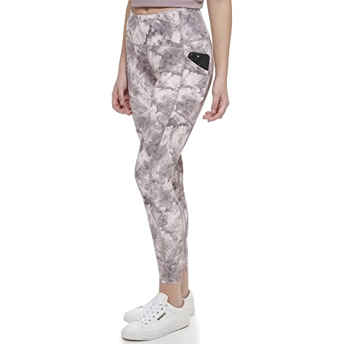 Calvin Klein Performance Women's Printed High Waist 7/8 Length Tight, Snakeshift Moonrock