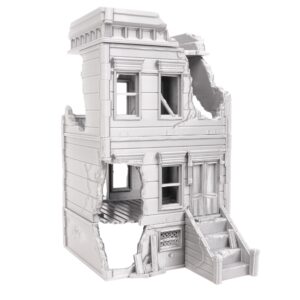 ruined three floor house - tabletop terrain by corvus terrain compatible with mcp 32mm