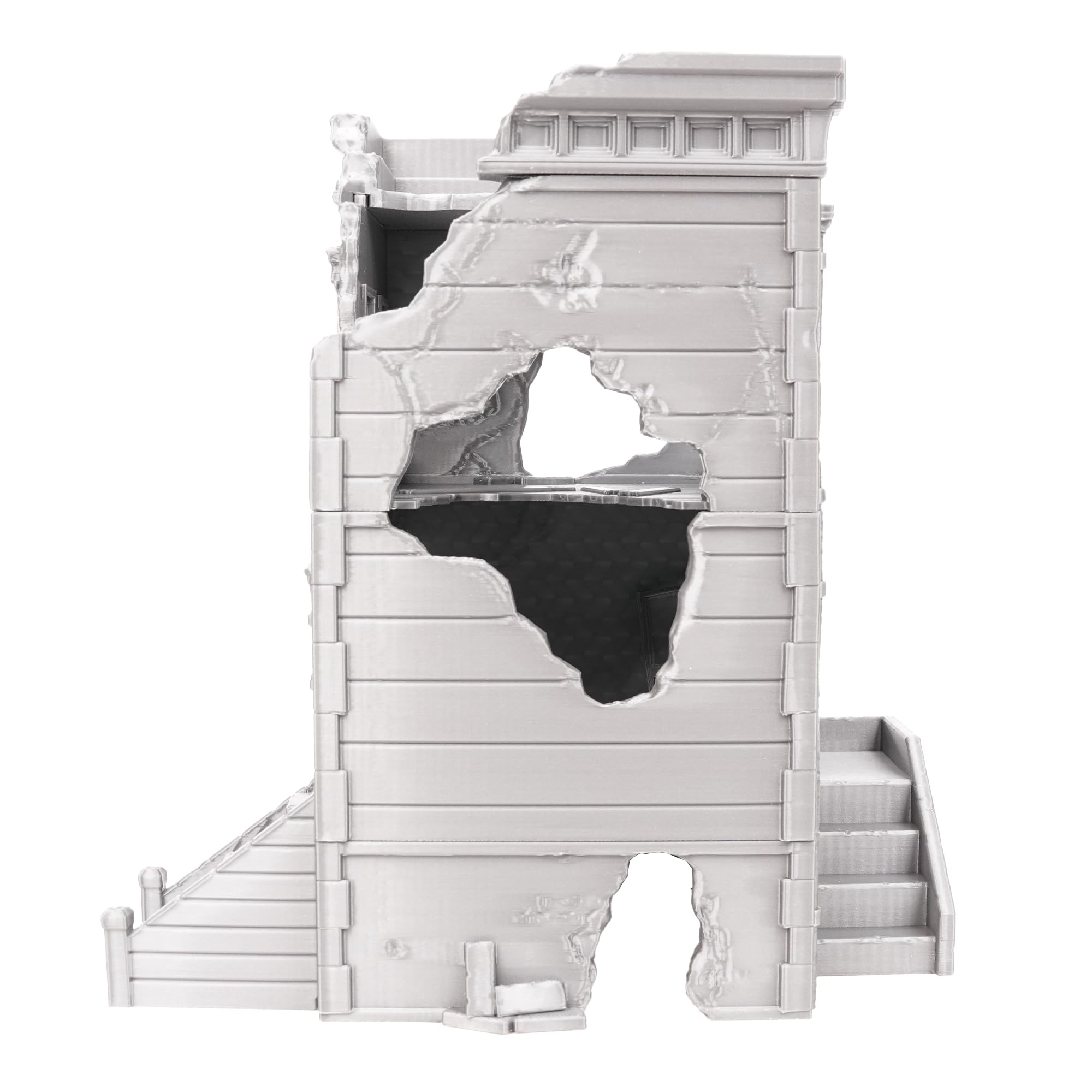 Ruined Three Floor House - Tabletop Terrain by Corvus Terrain compatible with MCP 32mm