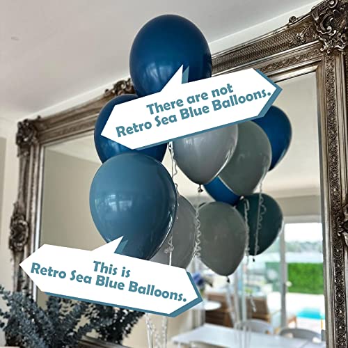 Dusty Blue Balloon Garland Arch Kits - 80pcs Slate Blue Balloons Different Sizes 5 Inch 12 Inch Birthday Balloons Sea Blue Balloon Arch for for Baby Shower Gender Reveal Wedding Party Decoration