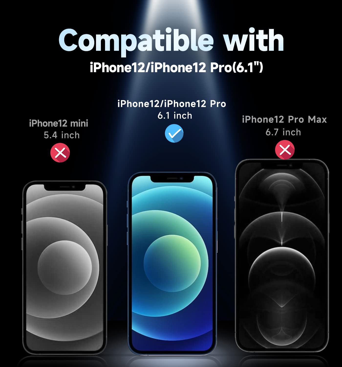 MAGIC JOHN 2 Pack for iPhone 12/iPhone 12 Pro 6.1 inch Tempered Glass Screen Protector, Auto Dust-Elimination Installation, Bubble Free, HD Clear, Easy Installation