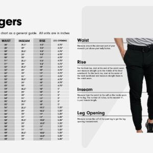 Primo Golf Jogger, Lightweight Four-Way Stretch Golf Pant, 4 Pockets, Inner Gel Waistband, Elastic Zipper Ankles, Light Gray, 30 Regular