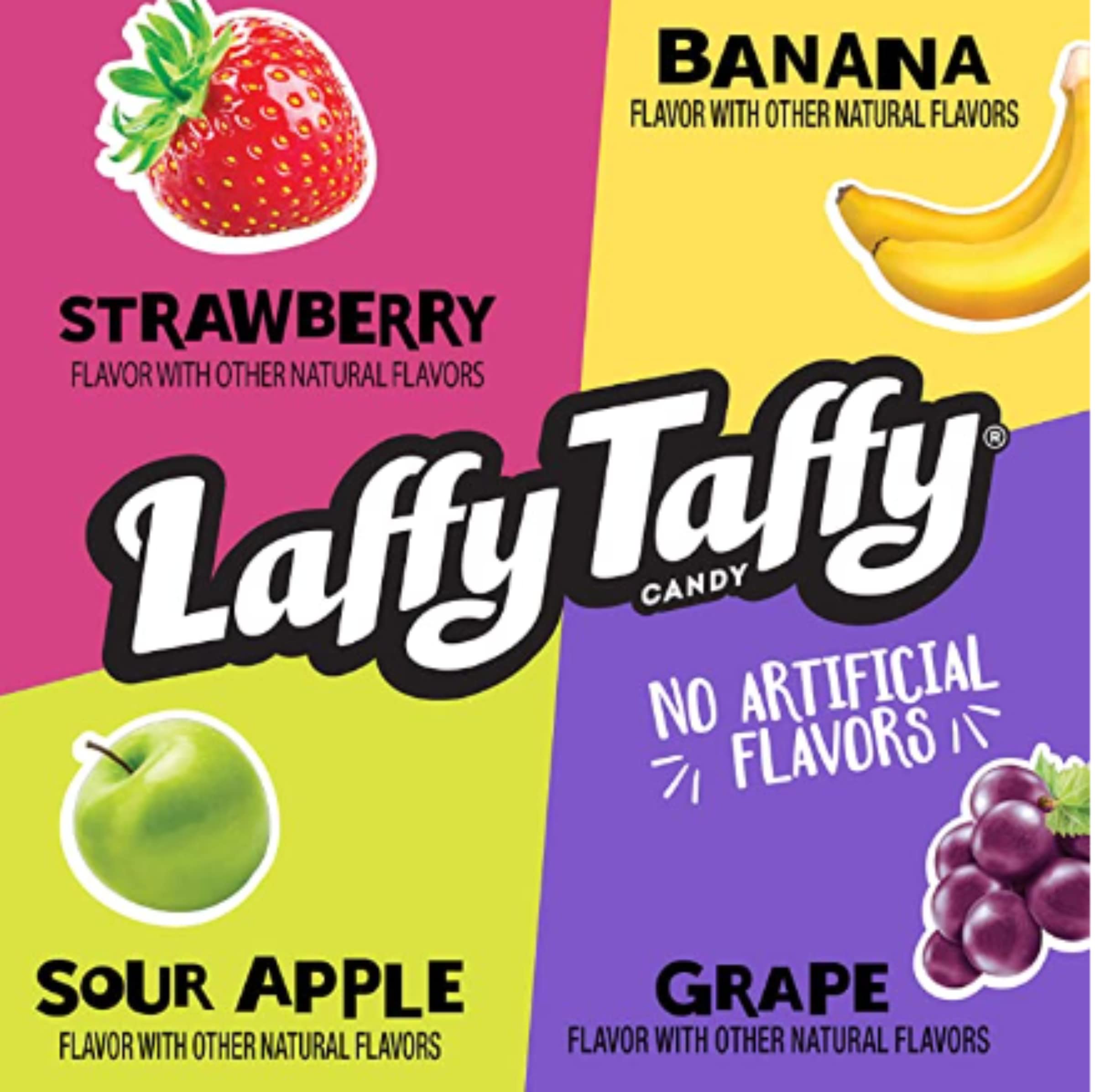 Bundle of Laffy Taffy Candy Individually Wrapped Mini Bars, Assorted Fruit Flavors & Fruit Combos, 6oz bags (Pack of 2)