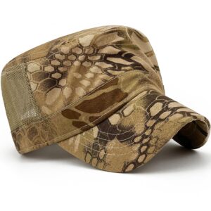 loneshark camo army cap cadet army cap basic everyday military style hat men women's military cadet cap hat us military cadet hat patrol hat rank ocp cadet cap waterproof adjustable desert highland