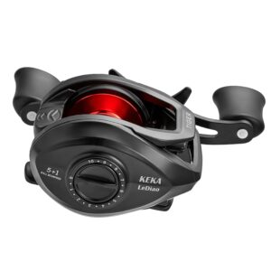 Baitcasting Reel Dual Brakes Lightweight 7.1:1 High Speed Gear Ratio 6 Stainless Steel Ball Bearings Baitcaster (Right Hand)