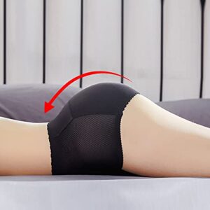 Underwear Women Seamless Underwear for Women Butt Lifter High Rise Cotton Comfortable Underpants Breathable Soft Oversize Shapewear Thongs Cheeky Underwear for Women Black