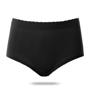 Underwear Women Seamless Underwear for Women Butt Lifter High Rise Cotton Comfortable Underpants Breathable Soft Oversize Shapewear Thongs Cheeky Underwear for Women Black