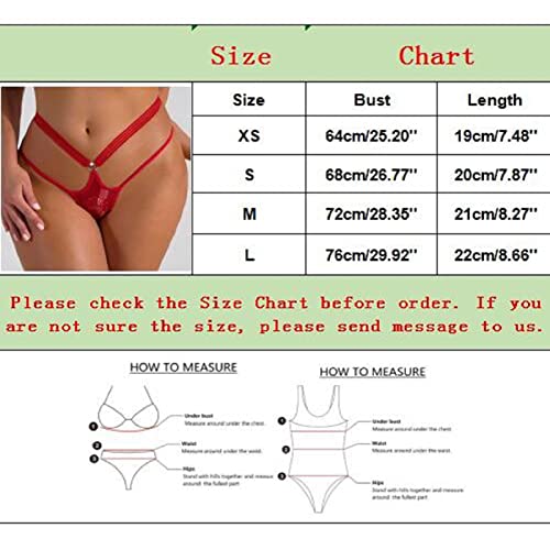 Underwear Women G String Thongs for Women Low Waist Cutout Lace Coolblend G-String Panties Breathable Transparent Criss Cross Strap Panty Cotton Underwear for Women Red