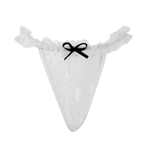 Underwear Women Sexy Panties for Women Low Rise Mesh Lace Stretch Micro G-String Breathable Seamless Lightweight Cheeky Hipster Underwear Seamless Underwear for Women White