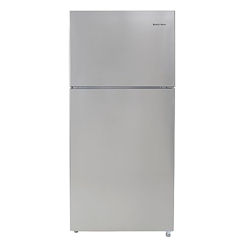 West Bend Frost Free Apartment Size Refrigerator, 18-Cu.Ft, Metallic