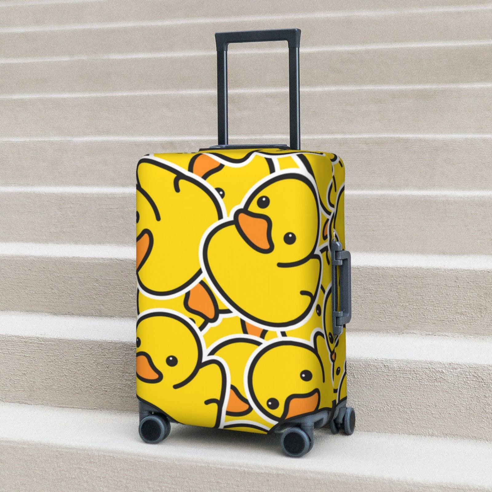 Fsugnioe Rubber Duck Elastic Travel Luggage Cover Travel Suitcase Protective Cover For Trunk Case Apply To 19''-32'' Suitcase Coversmall