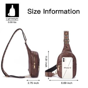 Telena Sling Bag for Women Crossbody Fanny Packs for Women Fashion Waist Bag with Adjustable Strap