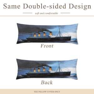 Long Pillow Covers Soft Cushion Body Pillow Cases Rectangle Decorative Throw Double Printed Pillowcase with Hidden Zipper Wrinkle Fade and Stain Resistant Breathable 20"x54"