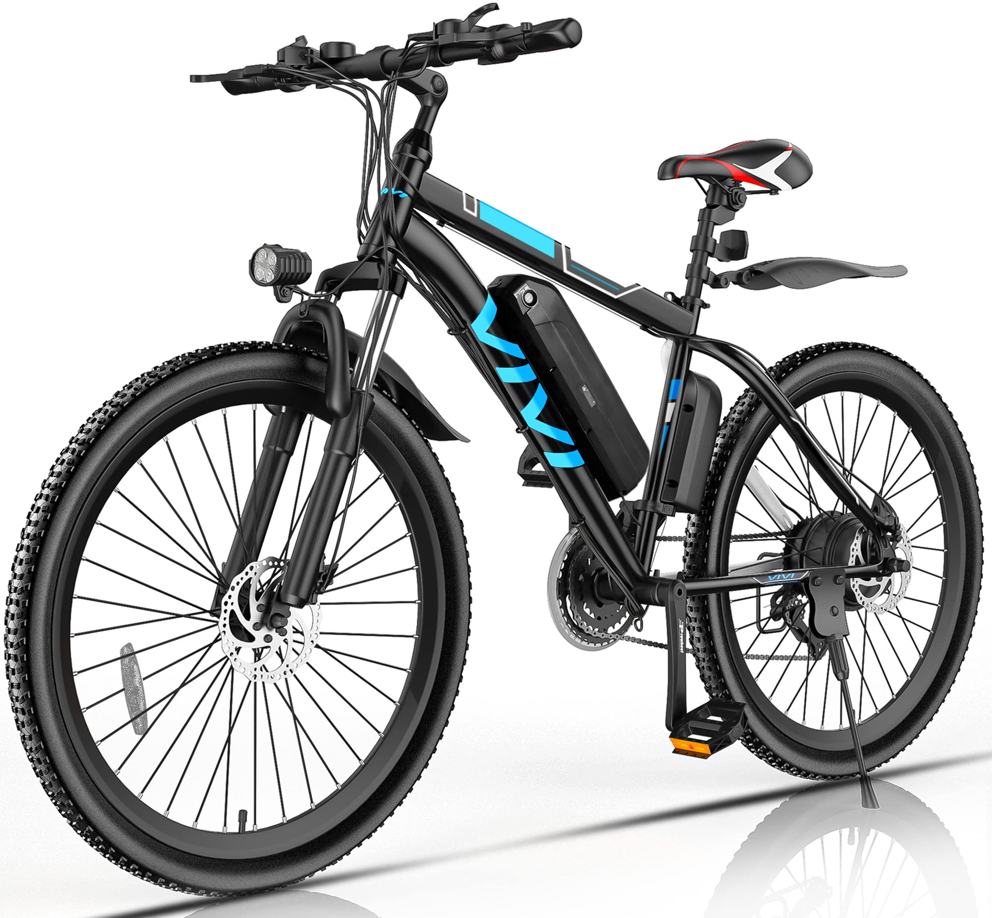 Vivi Electric Bike for Adults 26 Inch 500W Ebike for Adults Removable 48V Battery, Electric Mountain Bike 21 Speed Gears, Electric Bicycle 50 Miles/Pedal Assist