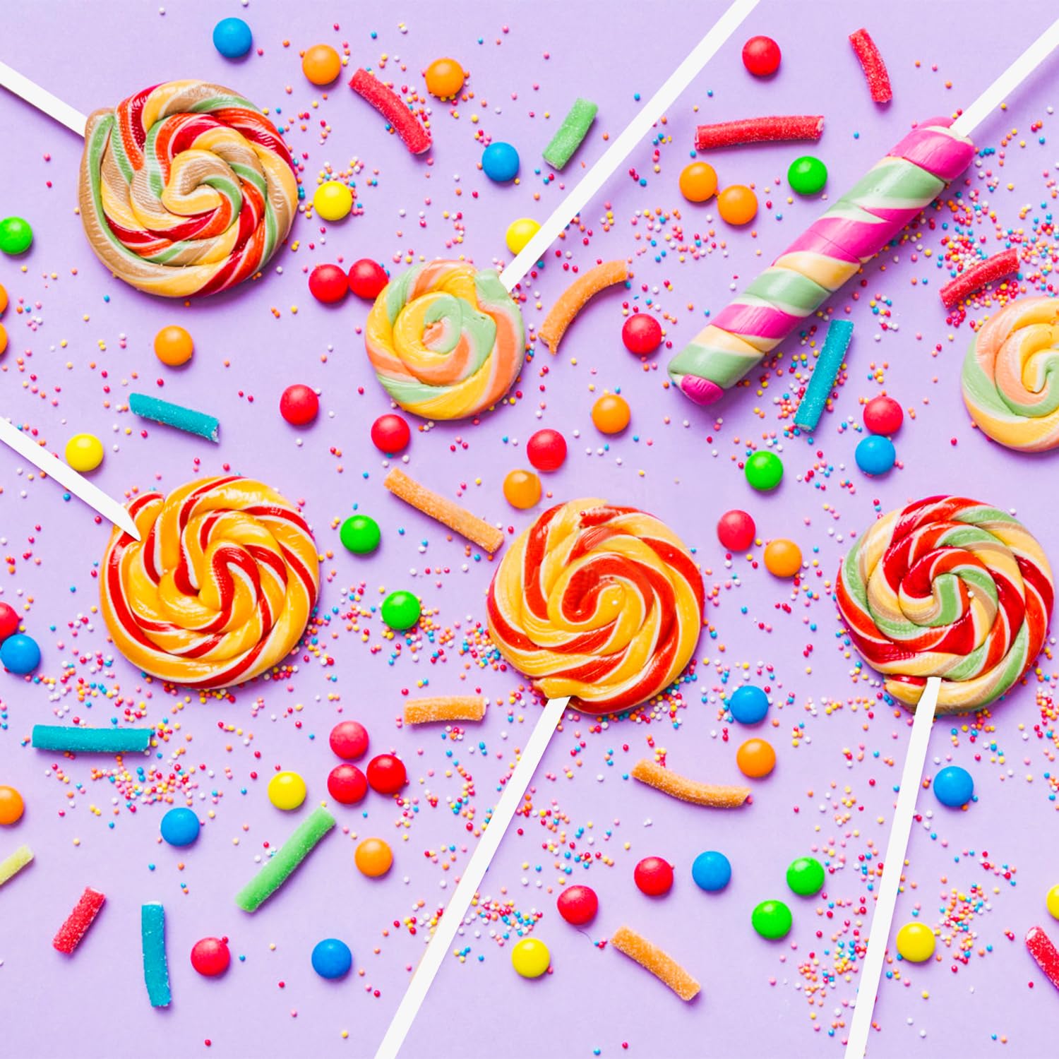 Lollipop Sticks,500 Pieces White Paper Treat Lollipop Sticks Lollipop Treat Sticks Sucker Stick for Cake Topper,Rainbow Candy, Cake Pops Chocolate (11.8 Inch)