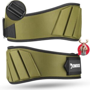 dmoose gym belt for men weight lifting. weight belt gym squat weightlifting powerlifting workout heavy duty training strength training equipment - green xsmall