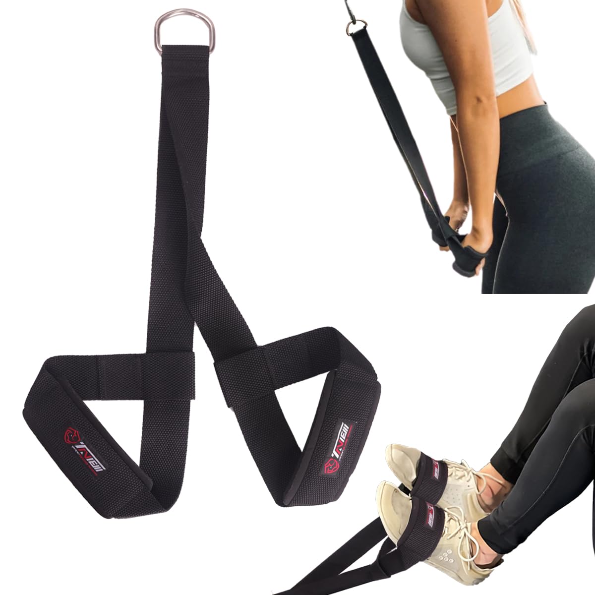 Reverse Squat AB Strap Prfect for Training Abs and Hip Flexors. Elite Speed, Jumping, and Explosiveness for men and women. (Straps for Cable Machines) Knee Protection, Leg Strength, and Deep Core.