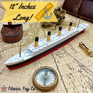 TitanicToyCo RMS Titanic Model Ship 1 Ft Long Assembled Titanic Toys For Kids, Historically Accurate Titanic Toy, Titanic Ship, Titanic Cake Topper, Titanic Figurine, Titanic Boat, Titanic Replicas