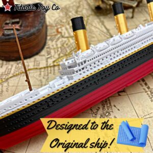 TitanicToyCo RMS Titanic Model Ship 1 Ft Long Assembled Titanic Toys For Kids, Historically Accurate Titanic Toy, Titanic Ship, Titanic Cake Topper, Titanic Figurine, Titanic Boat, Titanic Replicas