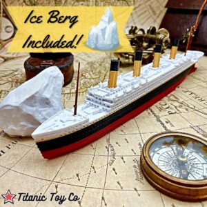 TitanicToyCo RMS Titanic Model Ship 1 Ft Long Assembled Titanic Toys For Kids, Historically Accurate Titanic Toy, Titanic Ship, Titanic Cake Topper, Titanic Figurine, Titanic Boat, Titanic Replicas