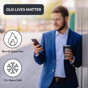 Old Lives Matter, 30 oz, Old Lives Still Matter Gifts For Men,Beer Gifts For Men Birthday,Funny Retirement Gifts for Men,Old Lives Still Matter Gifts, Senior Citizen Gifts, Funny Gifts for Grandpa