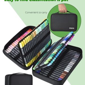 KEMYR Markers for Adult Coloring Books: 120 Colors Markers Set Dual Tips Fine & Brush Pens Water-Based Art Markers for Kids Adults Drawing Sketching Bullet Journal Writing Lettering No bleeding