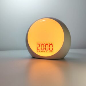 Sunrise Alarm Clock Wake Up Light Brown Noise Machine 29 Alarm Tones with Sunrise Sunset Simulation for Heavy Sleepers Kids Bedroom Dual Alarms Snooze Sound White Noise Machine with 25 Sleeping Sounds