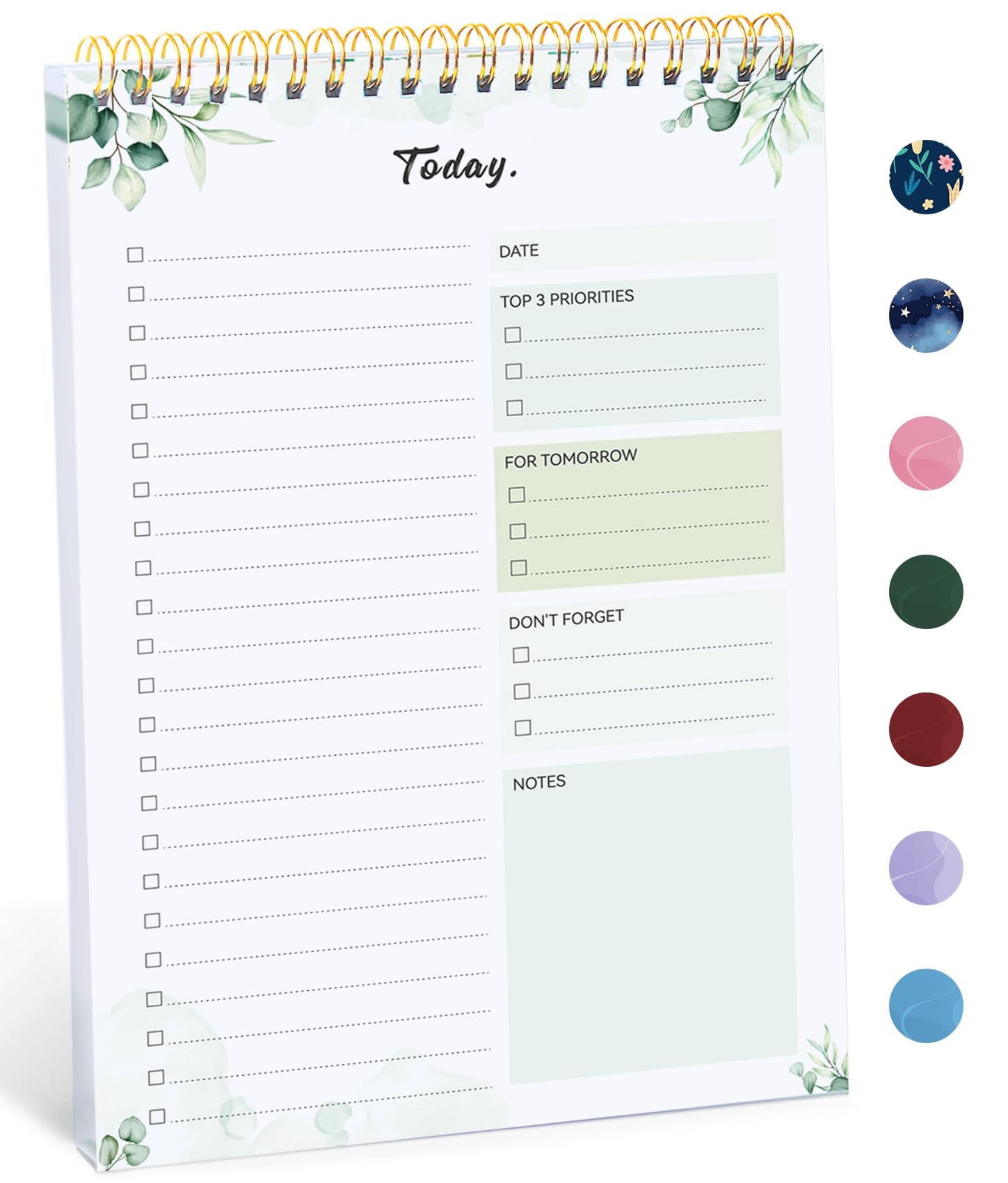 To Do List Pad - To Do List Notebook for Work with 52 Sheets, Undated Daily Planner Perfect for Daily Tasks and Goal Setting, To Do List Notepad Suitable for Office, Home and School-Nature