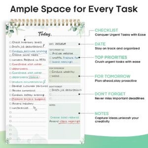 To Do List Pad - To Do List Notebook for Work with 52 Sheets, Undated Daily Planner Perfect for Daily Tasks and Goal Setting, To Do List Notepad Suitable for Office, Home and School-Nature