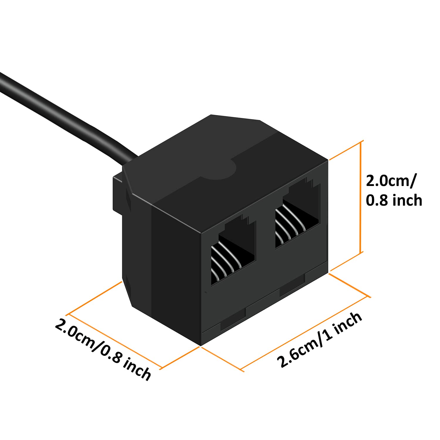 Callez RJ9 Telephone Training Splitter, Compatible with Plantronics, Mitel, Cisco, Yealink, Avaya, Polycom, ShoreTel, NEC, Aastra, Nortel, GE and Other IP Phones, Easy to Use