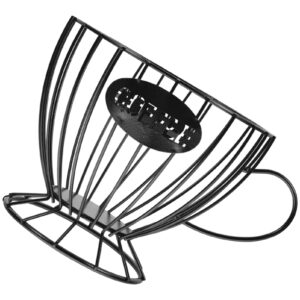 ipetboom modern fruit stand coffee pod holder basket: cup shaped espresso capsule organizer coffee creamer storage wire fruit basket for coffee table bar kitchen cafe countertop black