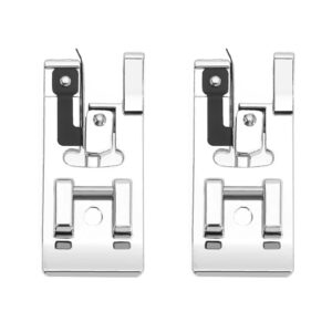 create idea 2pcs overlock presser foot for all low shank snap-on sewing machines compatible with singer compatible with brother compatible with babylock