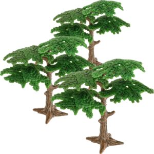 Toddmomy Model Pine Trees, 3Pcs Model Train Trees Miniature Trees Artificial Pine Tree Mini Pine Tree Toys Fake Plants for DIY Scenery Craft Project Sand Table Models