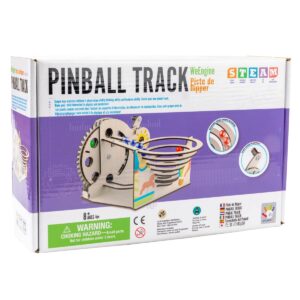 wecharm home pinball track steam toy.pinball machine set wooden 3d puzzles for 8-12 years old kids and adults,birthday gift, for kids age 8 years old (pinball track)