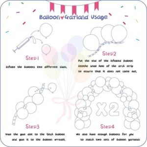 412pcs Rainbow Balloon Arch Kit Assorted Colors 18 12 10 5 Inch, Different Sizes Matte Latex Colorful Balloons for Baby Shower Birthday Wedding Party Decorations