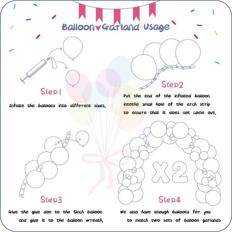 412pcs Rainbow Balloon Arch Kit Assorted Colors 18 12 10 5 Inch, Different Sizes Matte Latex Colorful Balloons for Baby Shower Birthday Wedding Party Decorations