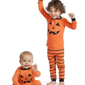 The Children's Place Baby Toddler, Halloween Pajamas, Cotton, Pumpkin One Piece, 3-6 MONTHS