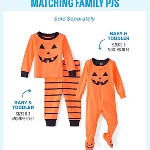 The Children's Place Baby Toddler, Halloween Pajamas, Cotton, Pumpkin One Piece, 3-6 MONTHS